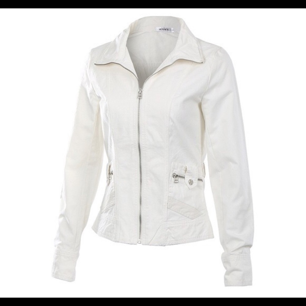 Woven Side Zipper Pocket Track Jacket